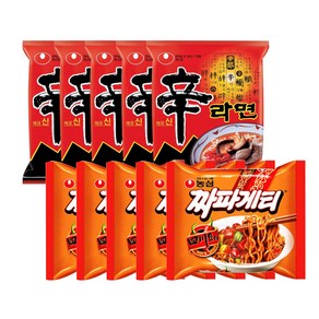 [ 농심 ] 사천 짜파게티 5개 + 신라면 5개, 1개