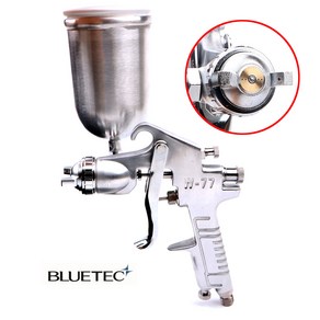 중력식 에어스프레이건 세트 셋트 W-77 G 노즐 2.5mm 400cc 페인트후끼 에어 스프레이 페인트 건 도장 도색 분사기 분사건 콤프레샤 후키 후끼 W77 3G 1개