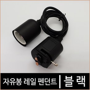 자유봉 레일 펜던트 블랙 레일조명기구, 1개