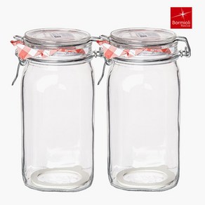 보르미올리 피도 유리 밀폐용기 화이트, 1.5L, 2개