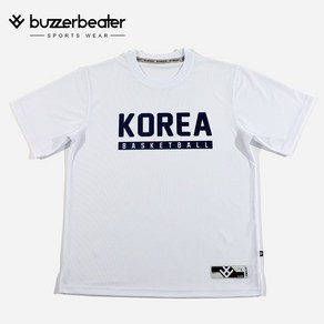[버저비터] 농구 반팔 화이트 KOREA TEXT 티셔츠