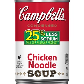 캠벨스 컨덴스드 치킨 누들 수프 25% 레스 소듐, 305g, 1개