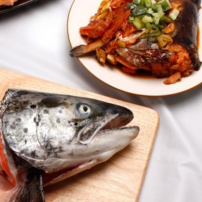 바른씨 연어머리 1개 연어머리구이 찜 스테이크, 400g