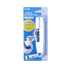 [PLUS] 플러스 수정테이프 WH-605 (5mm*6M) - 수정용품, WH-605 본품, 1개