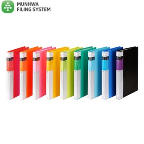 문화 F521-7 PP 인덱스클리어화일 A4 속지40매, 청색