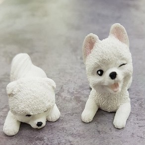 수제몰드 포메라니안(3D)(선택) #엎드린포메 #윙크포메 #강아지몰드, 철퍼덕 엎드린 포메라니안