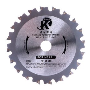 금강초경 철공용 팁쇼 팁쏘 팁쑈 4인치 110mm x 30P 원형톱날 금속용 메탈 절단 그라인더 팁소 당가루, 1개