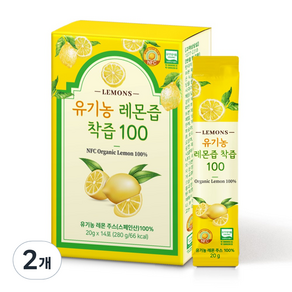 유기농 레몬즙 착즙 100, 2개, 280g