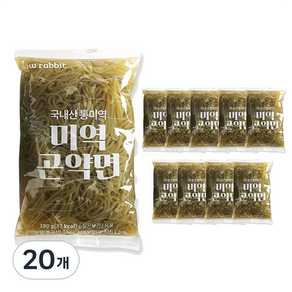 슬로우래빗 미역 곤약면, 180g, 20개