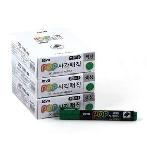 자바펜 POP 사각 유성 매직 6mm