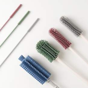 실리콘 병솔 물병 텀블러 오일병 유리병 세척솔 빨대 솔, 그린, 03. 텀블러 세척솔, 1개