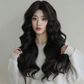 키라비 가발 여성 통가발 긴머리 웨이브 70cm KPE0455, 1개, 통가발: KPE-0455(브라운블랙)70cm