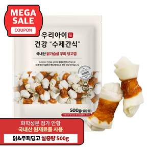 국내산 펫루트 우리아이 건강 수제간식, 1개, 500g, 닭가슴살 우피 딩고껌