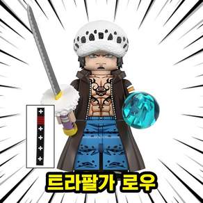 해적왕 원피스(ONE PIECE) 애니/카툰 캐릭터 풀컬렉션 시리즈 <원피스 8종 세트 VER.1> 호환블록 브릭미니피규어, 027. 트라팔가 로우, 1개