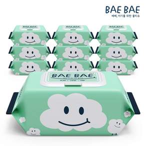 BAEBAE(베베) 루시드 아기물티슈 50g 100매 10팩 캡형, 10개, 10개입