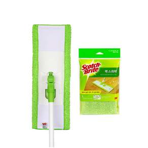 3M 스카치브라이트 퀵스위퍼 극세사 막대걸레+리필2개입+훅걸이1p, 1세트