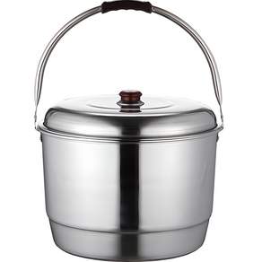 선학 국산 특대형 25L 스텐들통 찜솥 빨래솥 곰솥 인덕션겸용, 1세트, 25리터 찜판포함, 38.5cm