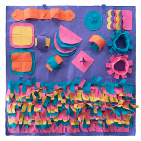 댕냥월드 노즈워크 담요 매트 대형 90x90cm, 멀티컬러, 1개