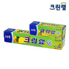 홈하우스 크린랲 음식을 신선하게 보관하는 비닐랩 15cm x 30M + 30cm x 20M + 은사수세미, 1세트, 50m