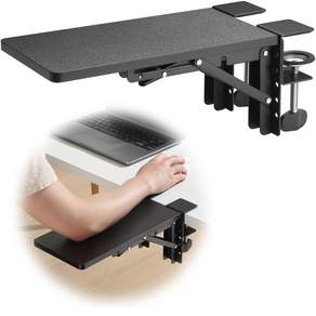 ETHU 책상 팔받침대 사무용 책상 연장 상판 손목받침대 접이식 팔걸이 거치대, Black3, 1개