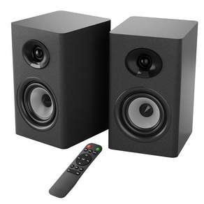 SAUNGYU 2채널 100W 앰프내장 액티브 모니터 하이파이 블루투스 북쉘프스피커 USB DAC/ARC/옵티컬, 블랙, BK4020D