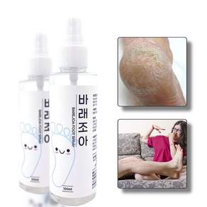 바래조아 뿌리는 발 발톱 무좀 각질 풋 스프레이 대용량 100ml, 1세트, 1개입