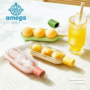AMEGA 실리콘 탕후루 아이스크림 몰드 아이스크림틀, 화이트, 2개