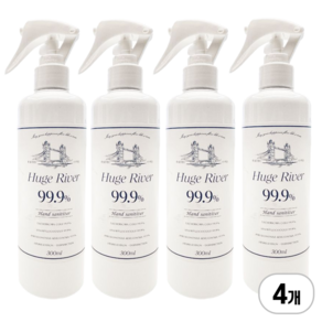 휴즈리버 곡물발효 청소용 에탄올 스프레이, 4개, 300ml