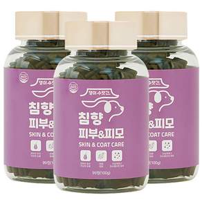 강아지 피부병 곰팡이성 피부염 피부영양제 발습진 아토피 모낭충 댕이수랏간 침향 피부&피모 100g, 3개, 피부/피모, 99정