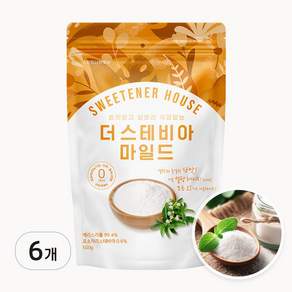 쓴맛없는 더 스테비아 마일드, 6개, 500g