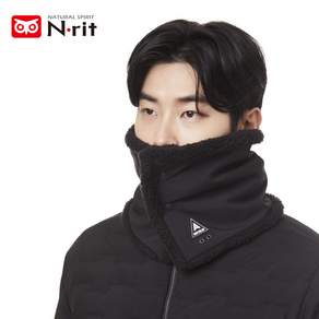 엔릿 에어히트 넥워머 겨울 방한 목토시, 블랙, 1개