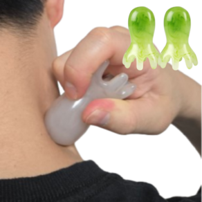 해피쇼핑 두피마사지 괄사 2pcs 승모근 두피 머리 마사지 지압, 초록이, 2개