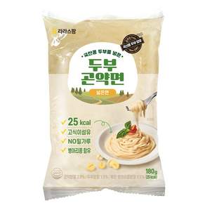 라라스팜 두부곤약면 넓은면 180g 국산콩 두부 병아리콩 함유 곤약면 곤약 누들, 10개