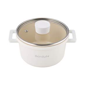 보오든 IH 세라믹 양수 냄비, 1개, 크림, 16cm