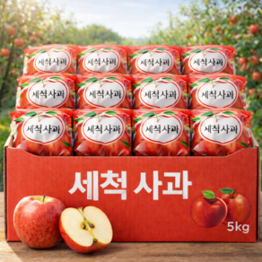 [간편푸드기획전] 고당도 껍질째먹는 꿀brix 세척사과, 1개, 2kg (한입)