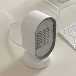 바툼 회전 미니 PTC 온풍기, BTMH600, 화이트