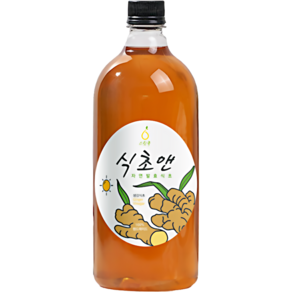 스윗쿡 식초앤 천연 자연 발효 생강식초 100% 무첨가, 1개, 1L