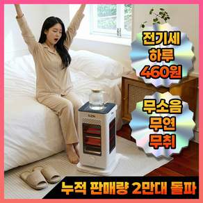 시즘 오방난로 전기난로 사무실 가정용 캠핑용 전기스토브, 크림 화이트, NDF2336