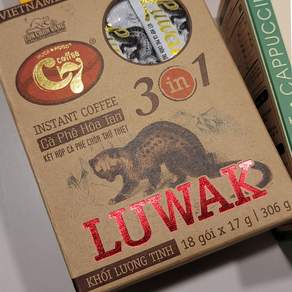 C7 베트남 루왁 LUWAK 위즐 인스턴트 커피 COFFEE, 1세트, 18개입, 17g