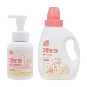 뽀숑 개끗한 반려동물 주방세제+세탁세제 SET 강아지 고양이 밥그릇 세정제 하네스 장난감 노즈워크 세척, 1개