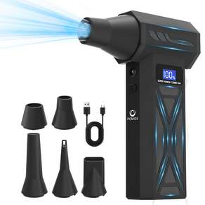 P70 4단계 터보 제트 블로워 무선 에어건 초고속 130 000RPM LED 조명 & 배터리 잔량 표시 휴대용 포켓 사이즈 캠핑/자동차 세차/청소용, AC2506P70
