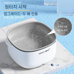 농약 농산물 과일 야채 세척기 가정용 야채살균 세척바구니, B. 업그레이드형(이중진동)