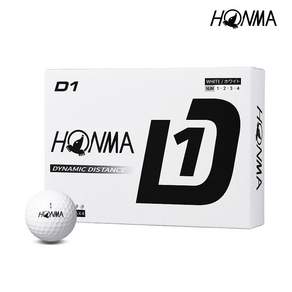 24 혼마 D1 골프공 2피스 12알 BT2401, 1개, 12개입, 화이트