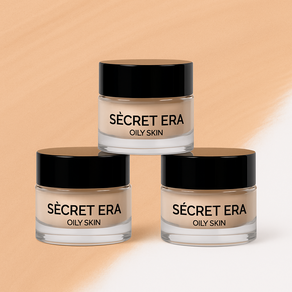 시크릿에라 누드 스킨씬 파운데이션 크림 미니 7g, 3개, 2호 베이지