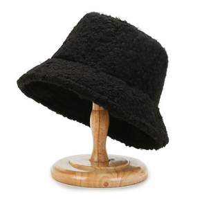 Bucket Hat Solid Men Fishing Fisherman INS Hat Autumn Winter Lamb Wool Cute Outdoor Warm Panama