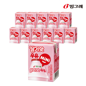 빙그레 미니 우유, 딸기맛우유 미니 12팩, 120ml