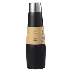 BuyChoo 스테인리스 진공 보온병, 1개, 블랙, 532ml