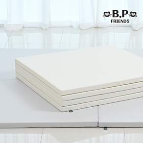 논슬립 유아매트 아기 놀이방 거실 복도 층간소음매트 폴더매트 비피프렌즈, 2단 화이트 1000x2000mm, 화이트
