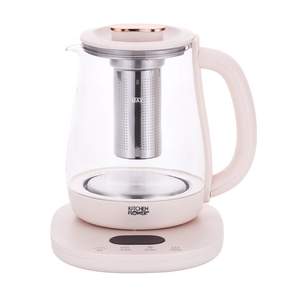 키친플라워 코지 티 마스터 유리 전기 커피 포트, KEK-TP1800GB