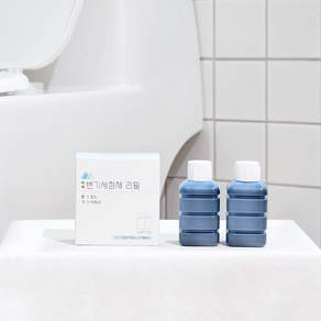 쓱싹 자동변기세정제 리필용 세정액 에코후레쉬 닥터클린 소다스쿨 호환가능, 2개, 100ml